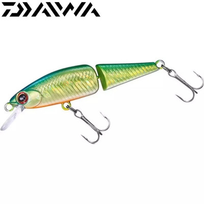 Воблер-минноу составной Daiwa Dr.Minnow 2 Joint 42S длина 42мм вес 1,8гр цвет #Lime Green