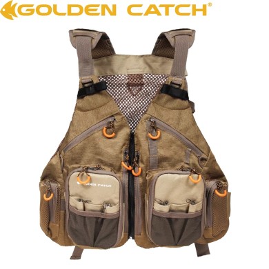 Жилет спиннингиста Golden Catch бежевый