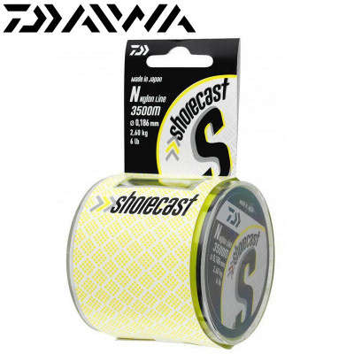 Леска монофильная Daiwa Shorecast Nylon диаметр 0,312мм размотка 1210м жёлтый