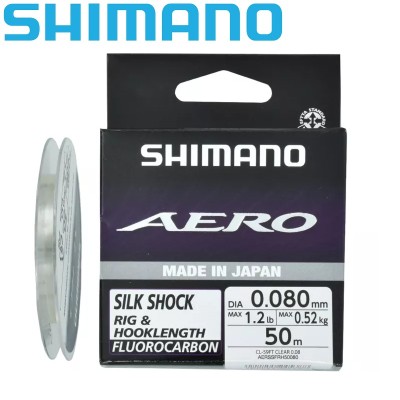 Флюорокарбон Shimano Aero Silk Shock Fluoro Rig/Hooklength диаметр 0,08мм размотка 50м прозрачный Флюорокарбон Shimano Aero Silk Shock Fluoro Rig/Hooklength диаметр 0,08мм размотка 50м прозрачный