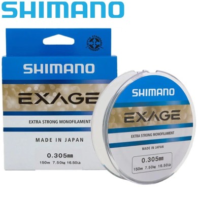 Леска Shimano Exage диаметр 0,165мм размотка 150м серая