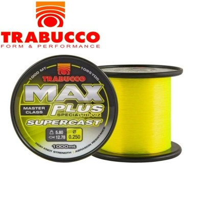 Леска Trabucco Max Plus Line Supercast диаметр 0,30мм размотка 300м флуорисцентно-жёлтая