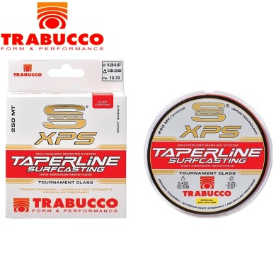 Леска Trabucco S-Force Taper Line диаметр 0,18мм-0,40мм размотка 250м разноцветная 