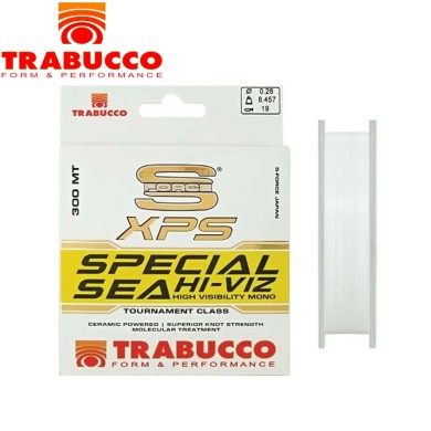 Леска Trabucco S-Force XPS Special Sea Hi-Viz диаметр 0,18мм размотка 300м матово-белая