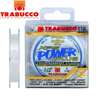 Леска Trabucco T-Force XPS Power Plus размотка 0,307мм размотка 50м прозрачная Леска Trabucco T-Force XPS Power Plus размотка 0,307мм размотка 50м прозрачная