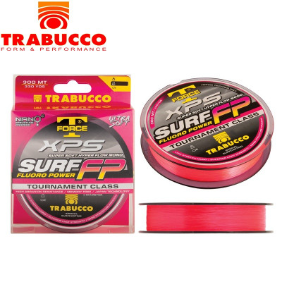 Леска монофильная Trabucco T-Force XPS Surf Fluoro Power размотка 300м розовая
