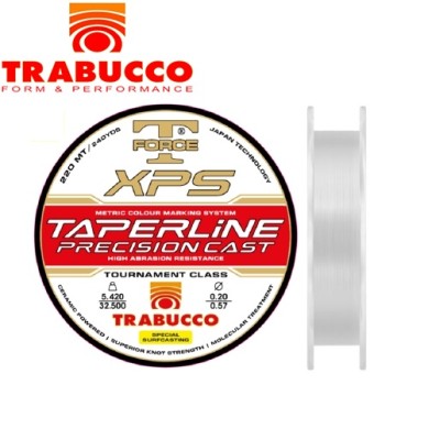 Леска Trabucco T-Force XPS Taperline Precision диаметр 0,26-0,57мм размотка 220м разноцветная