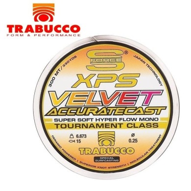 Леска Trabucco S-Force XPS Velvet Accurate Cast диаметр 0,30мм размотка 300м