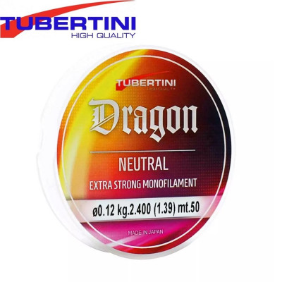 Леска монофильная Tubertini Dragon Neutral диаметр 0,14мм размотка 50м прозрачная