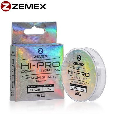 Леска Zemex Hi-Pro Competition Line диаметр 0,165мм размотка 50м прозрачная Леска Zemex Hi-Pro Competition Line диаметр 0,165мм размотка 50м прозрачная