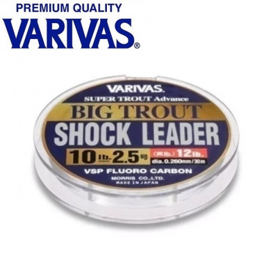 Флюорокарбон Varivas Big Trout Shock Leader VSP Fluoro диаметр 0,370мм размотка 30м