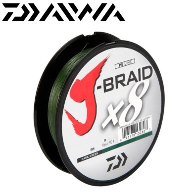 Шнур Daiwa J-Braid X8 Dark Green #3,0 диаметр 0,24мм размотка 150м Шнур Daiwa J-Braid X8 Dark Green #3,0 диаметр 0,24мм размотка 150м