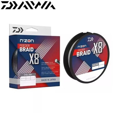 Шнур Daiwa N'Zon X8 Braid Steel Gray диаметр 0,10мм размотка 300м серый