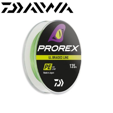 Шнур Daiwa Prorex UL Braid PE #0,3 диаметр 0,09мм размотка 135м салатовый Шнур Daiwa Prorex UL Braid PE #0,3 диаметр 0,09мм размотка 135м салатовый