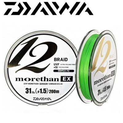 Шнур Daiwa UVF Morethan Sensor 12Braid EX+SI #1,5 диаметр 0,20мм размотка 200м