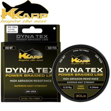 Шнур K-Karp Dyna-Tex Power Braid диаметр 0,28мм размотка 457м тёмно-зелёный Шнур K-Karp Dyna-Tex Power Braid диаметр 0,28мм размотка 457м тёмно-зелёный