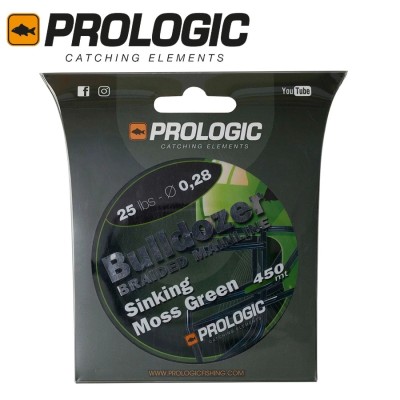 Шнур Prologic Bulldozer Braid Camo Green диаметр 0,28мм размотка 450м камуфляжно-зелёный