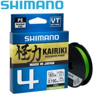Шнур Shimano Kairiki 4 PE Mantis Green размотка 150м зелёный