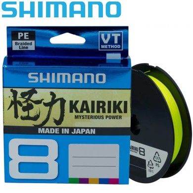 Шнур Shimano Kairiki 8 PE Yellow диаметр 0,10мм размотка 150м жёлтый