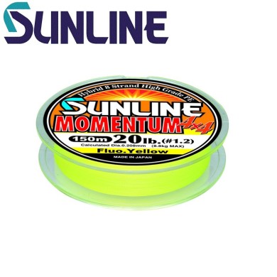 Шнур Sunline 8Х Momentum Fluo-Yellow #2,5 диаметр 0,287мм размотка 150м Шнур Sunline 8Х Momentum Fluo-Yellow #2,5 диаметр 0,287мм размотка 150м