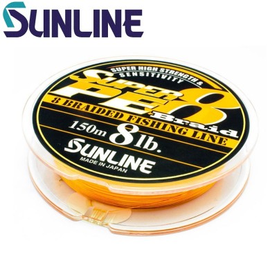 Шнур Sunline 8Х Super PE Orange #0,6 диаметр 0,128мм размотка 150м Шнур Sunline 8Х Super PE Orange #0,6 диаметр 0,128мм размотка 150м