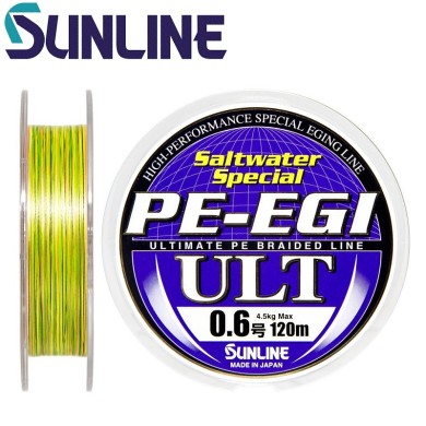 Шнур Sunline PE EGI ULT #1,0 диаметр 0,165мм размотка 120м