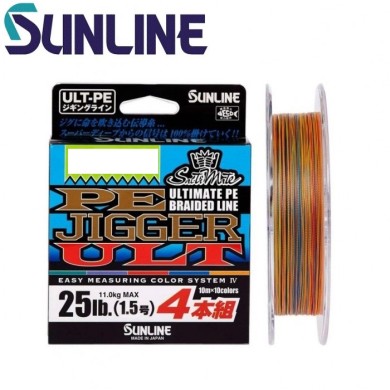 Шнур Sunline PE-Jigger ULT 4 Braid #2,0 диаметр 0,235мм размотка 600м Шнур Sunline PE-Jigger ULT 4 Braid #2,0 диаметр 0,235мм размотка 600м