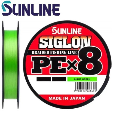 Шнур Sunline Siglon PE х8 Light-Green #0,4 диаметр 0,108мм размотка 150м Шнур Sunline Siglon PE х8 Light-Green #0,4 диаметр 0,108мм размотка 150м
