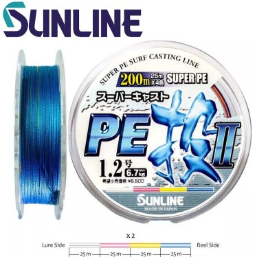 Шнур Sunline Super Cast PE Nage II #0,8 диаметр 0,148мм размотка 200м Шнур Sunline Super Cast PE Nage II #0,8 диаметр 0,148мм размотка 200м