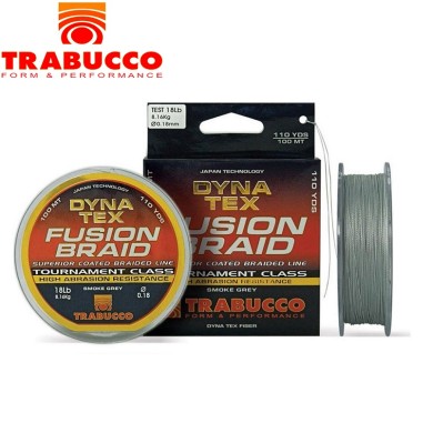 Шнур Trabucco Dyna-Tex Fusion BR Smoke диаметр 0,15мм размотка 100м Шнур Trabucco Dyna-Tex Fusion BR Smoke диаметр 0,15мм размотка 100м