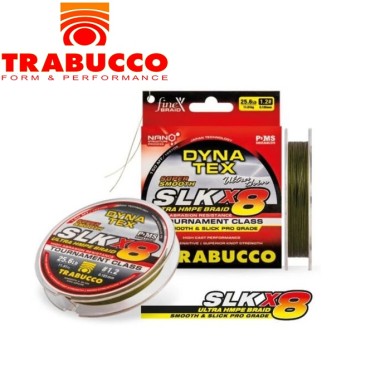 Шнур Trabucco Dyna-Tex SLK X8 SS #0,2 диаметр 0,084мм размотка 150м тёмно-зелёный