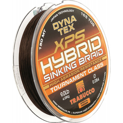 Шнур плетёный Trabucco Dyna-Tex XPS Hybrid Sink Braid размотка 150м тёмно-коричневый