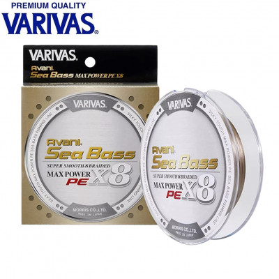 Шнур восьмижильный Varivas Avani SeaBass Max Power X8 Status Gold #1,5 диаметр 0,205мм размотка 150м золотой