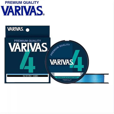 Шнур четырёхжильный Varivas PE Line X4 Water Blue #1,0 диаметр 0,165мм размотка 200м голубой