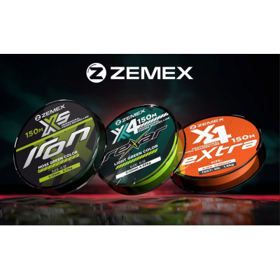 Шнур плетёный Zemex Extra X4 #0,3 диаметр 0,09мм размотка 150м оранжевый