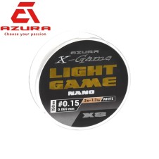 Шнур Azura X-Game Light Game Nano X8 PE White размотка 150м белый