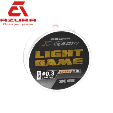 Шнур Azura X-Game Light Game X8 PE White #0,4 диаметр 0,104мм размотка 150м белый Шнур Azura X-Game Light Game X8 PE White #0,4 диаметр 0,104мм размотка 150м белый