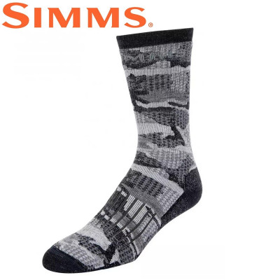 Термоноски Simms Merino Midweight Hiker Sock Hex Flo Camo Carbon