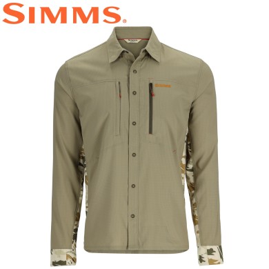 Рубашка Simms Intruder BiComp Shirt Stone/Ghost Camo Stone