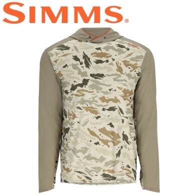 Худи Simms Bugstopper SolarFlex Hoody Ghost Camo Stone/Stone Худи Simms Bugstopper SolarFlex Hoody Ghost Camo Stone/Stone