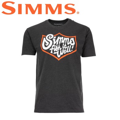 Футболка Simms Fish It Well Badge T-Shirt Charcoal Heather Футболка Simms Fish It Well Badge T-Shirt Charcoal Heather