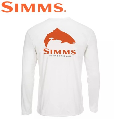 Реглан Simms Solar-Tech Tee Trout Logo White