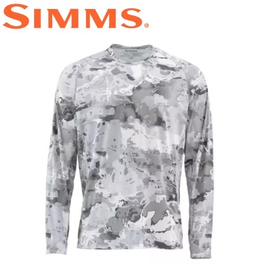 Реглан Simms SolarFlex Crewneck Prints Cloud Camo Grey Реглан Simms SolarFlex Crewneck Prints Cloud Camo Grey