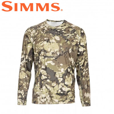 Реглан Simms SolarFlex Crewneck Prints Riparian Camo