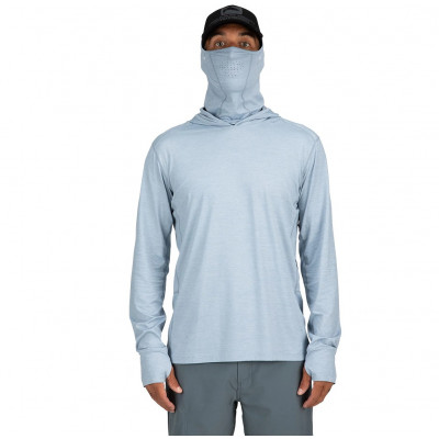 Реглан с капюшоном и баффом Simms SolarFlex Guide Cooling Hoody Steel Blue