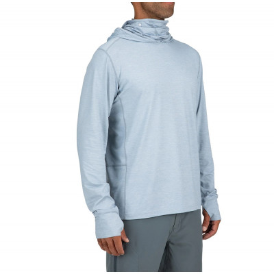 Реглан с капюшоном и баффом Simms SolarFlex Guide Cooling Hoody Steel Blue