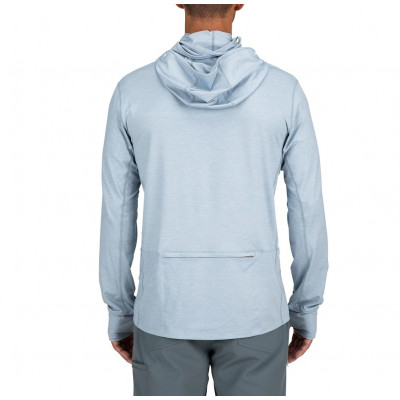 Реглан с капюшоном и баффом Simms SolarFlex Guide Cooling Hoody Steel Blue