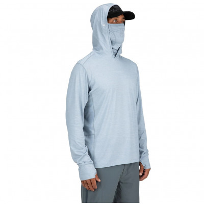 Реглан с капюшоном и баффом Simms SolarFlex Guide Cooling Hoody Steel Blue