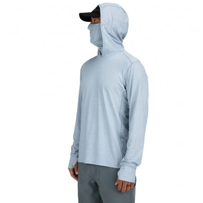 Реглан с капюшоном и баффом Simms SolarFlex Guide Cooling Hoody Steel Blue