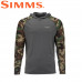 Худи Simms SolarFlex Hoody Woodland Camo/Carbon Heather